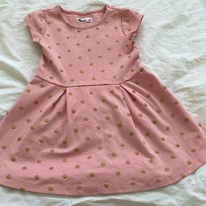 Epic threads peach and gold polka dot dress
